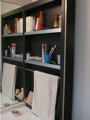 間取り変更でゆったりとした水廻りに